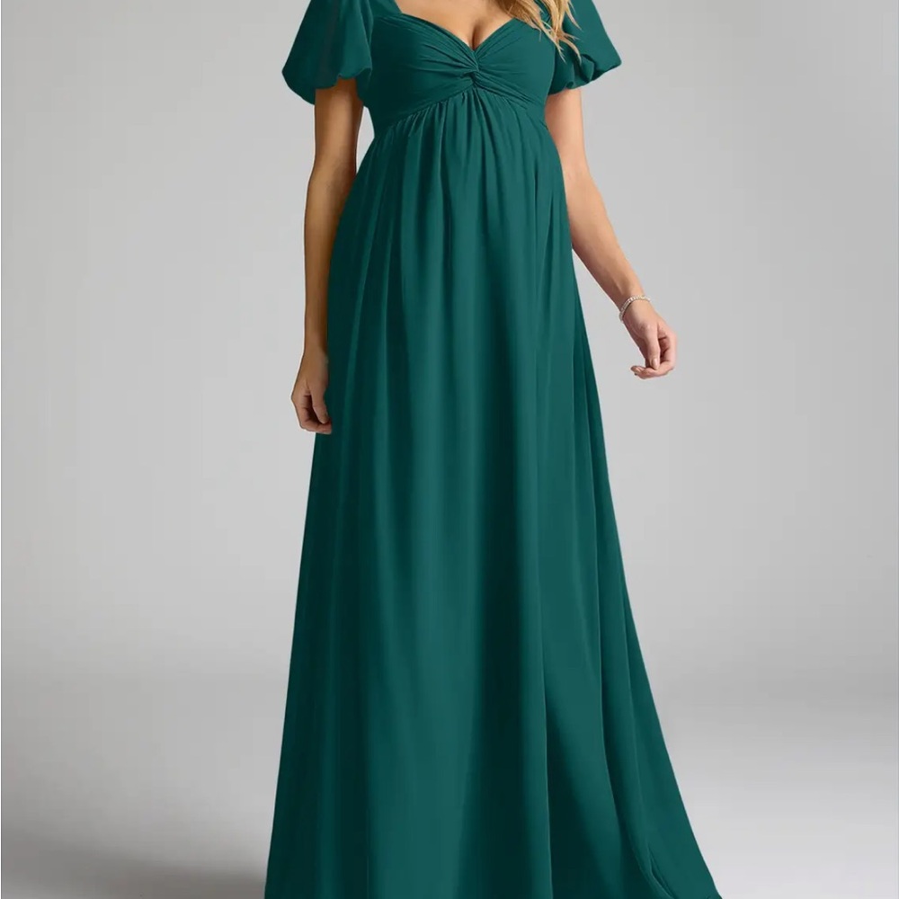 Azazie Madisynn dress in Peacock